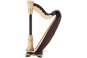 Hakeeta The Harp Model, the Mini Wooden Harp Instrument Model with a Beautiful Gift Box, for Ornaments and Gifts.