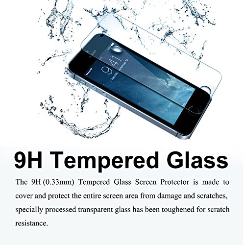 [3-Pack] iPhone 5 5S 5C SE Screen Protector Glass [Lifetime Warranty], RKINC iPhone 5 5S SE 5C Tempered Glass Screen Protector For Apple iPhone 5 5S SE 5C [3D Touch Compatible] , iPhone 5S, iPhone 5, iPhone 5C iPhone SE