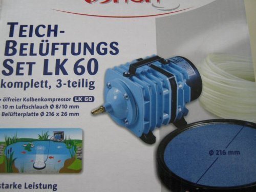 Teichbelüftungs Set LK60 komplett 3-teilig, Eisfreihalter, nicht nur für den Winter.