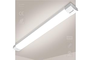 Airand Neon Led 120 cm, Reglette LED 36W 3600LM Led Tube Plafonnier Etanche IP66 Eclairage Garage Atelier Bureau Sous Sol Blanc Neutre 4000K