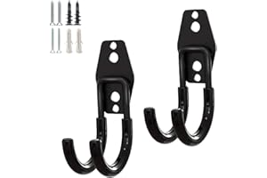 PYBTOOL Garagenhaken, robuste Garagen-Aufbewahrungshaken für Mehrzweckzwecke, Stahl-Wandmontagehaken, Gartenwerkzeug-Aufbewahrungsorganisator (Small J 2PC)