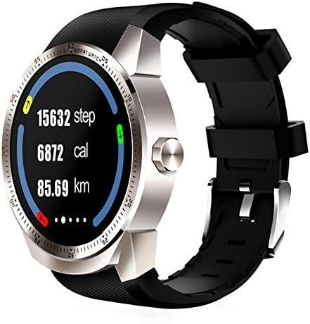 DUWIN New K98H Fashion Smart Watch 3G Card Slot Wifi GPS Navigation Heart Rate Dleep Monitor Phone Watch Support Android phone, silver