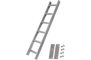 FRICK METALL- UND OBERFLÄCHENTECHNIK GMBH & CO. KG Alu Dachleiter Set ohne Farbe, 1,68 m mit Dachhaken (50 mm, gekröpft für Pfannenziegel) inkl. Auflageschutz und Aushebesicherung, Made in Germany, DEKRA geprüft