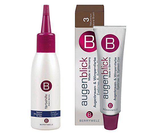Berrywell "augenblick" Wimpernfarbe / Augenbrauenfarbe 15ml Naturbraun+ Entwickler 3%