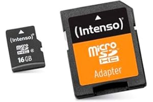 Intenso Karta pamięci microSDHC 16 GB Class 10 z adapterem SD, czarna