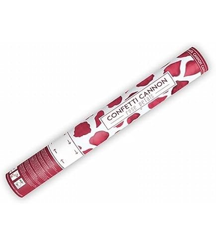 5er Set Konfetti-Kanonen Mit Roten Rosenblättern – 60 Cm Lang, Ideal Für Hochzeiten & Partys