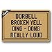 Produktbild Moiq-A Doorbell Broken Yell Ding Dong Really Loud Doormat Welcome Mat Rug Funny Indoor/Outdoor Rubber Non Slip Doormat for Patio Front Door 23.6 x 15.7 Entrance Floor Mat