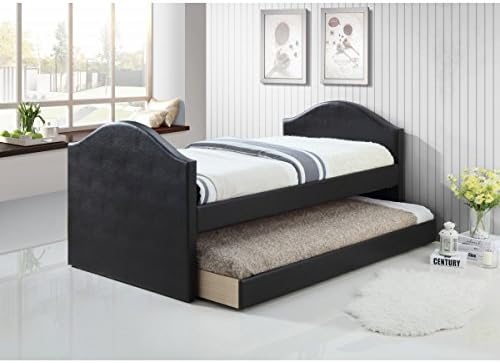 3ft Single Visita Bed with Underbed In White 2 beds in 1 by MianGE (BLACK)