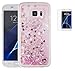 Produktbild Samsung Galaxy S7(2016) Hülle mit Panzerglas,Ultra Slim Silikon Soft TPU Crystal Clear Paillette Bling Bling Case,Glitzer Wasserdicht Shockproof Anti Slip Stoßfest Protection Durchsichtig Handyhülle Bumper Thin Silicon Tasche für Samsung Galaxy S7(2016) 5.1Zoll-[rosa#1]+Panzerglas/Schutzfolie/Displayschutzfolie