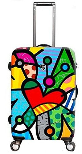 Preisvergleich Produktbild NUR HEUTE ... 50% SALE ... PREMIUM DESIGNER Hartschalen Koffer - Heys Künstler Britto Butterfly Love Trolley mit 4 Rollen Medium