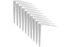 XFORT Supports d'étagères Londres, Supports d'étagères murales, Supports d'étagères pour livres, Supports d'étagères flottantes, Blanc, Lot de 10, (9 x 7 pouces)