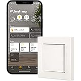Eve Light Switch – Smarter Lichtschalter, Einfach-, Wechsel- & Kreuzschaltung, kompatibel mit Mehrfachschaltern, Zeitpläne, a