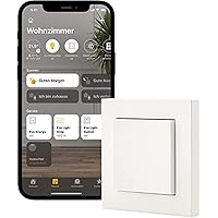Eve Light Switch – Smarter Lichtschalter, Einfach-, Wechsel- & Kreuzschaltung, kompatibel mit Mehrfachschaltern, Zeitpläne, a