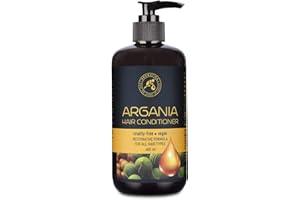 AROMATIKA Arganöl Conditioner 480ml mit Naturreinem Arganöl & Olivenöl - Haarspülung für Alle Haartypen - Frei von Farbstoffen & Mineralölen - Argan Haarpflege