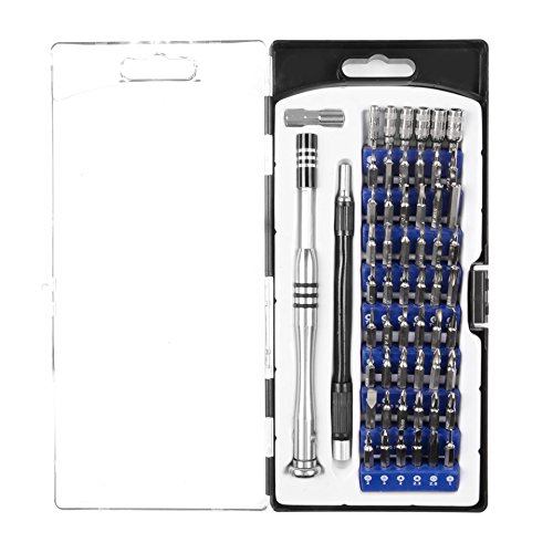 Kitclan Schraubendreher Set, 58-teilig, Bit- und Steckschlüssel-Set mit magnetischem Universalhalter, Kreuzschlitz- und Schlitz-Schraubendreher etc. für Handy, Tablet, PC, Macbook, Uhr, Brille - 8