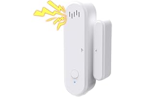 Hasaller Sensores de puerta WiFi, sensor de puerta compatible con Wifi+Bluetooth, modo dual, alarma de sonido y luz, control remoto por aplicación, recordatorio de batería para baja (A), 1227856355