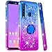 Produktbild Dclbo Hülle für Samsung Galaxy A9 2018 / A920,Handyhülle Glitzer Flüssig Schutzhülle Silikon TPU Case Hülle Diamant Cover mit Ring Halterung Standfunktion für Samsung Galaxy A9 2018/A920-Blau Lila