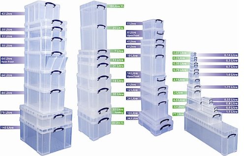 Aufbewahrungsboxen, rechteckig, 0,75 l, Transparent 0.75 - 5