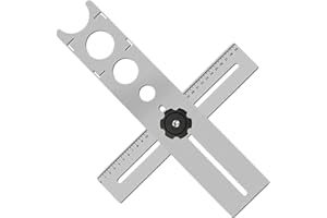 MOSLATE Localizzatore di Fori per Piastrelle in Ceramica | Localizzatore di Fori di Perforazione Localizzatore di Apertura di Fori per Utensili - Localizzatore di Fori Portatile in Acciaio Inossidabile