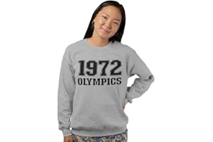 Mog Print 1972 Olympics Sweatshirt - World Book Day Unisex Fit Women's Sweater - Reading Mrs. Trunchbull Inspired Costume - Funny Reader Bookworm Jumper, Trendy Sweatshirt