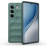 Kilifplus Tecno Camon 40 Pro ile Uyumlu Kılıf Kamera Korumalı Kabartmalı Yumuşak Silikon Kapak İ&ccedil;i Kadife - Koyu Yeşil