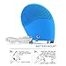 Facial Cleansing Brush, HailiCare Electric Waterproof Silicone Face Massager Anti-Aging Skin Cleanser and Deep Exfoliator Makeup Tool for Facial Polish and Scrub (Blue)