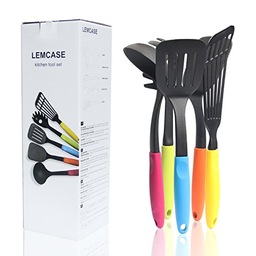 Aqi Küchenartikel Set 5 Stück Silikon Flexible Pfanne Löffel Spatel Pasta Löffel Schaufel in solide und hitzebeständige Material - 7