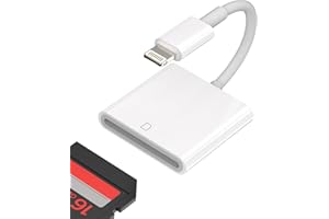 ZOYUZAN Adaptador Lector de Tarjetas SD para Apple iPhone 14 13 12 11 Pro MAX 7 8 Plus X XR XS para iPad Air Lightning a SD Card Reader Cable Accesorios Lector Compact Flash Conector Memory Stick Adapter