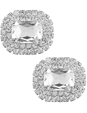 santfe Brautschmuck hochhackigen Metall Schuh Zubehör Strass Clips Dekoration für Abend Hochzeit Ball Party