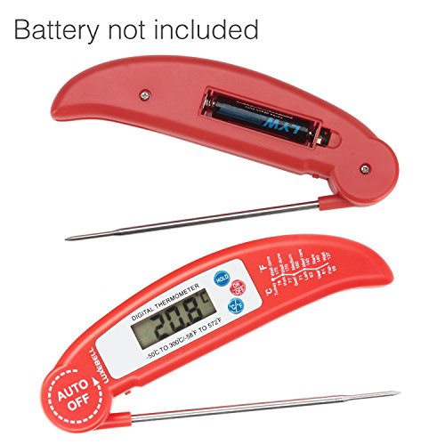 Luxebell® Küchenthermometer Digital LCD Haushaltsthermometer küchen für Kochen Küche Marmelade BBQ Grillen Wein Steak Milch - 4