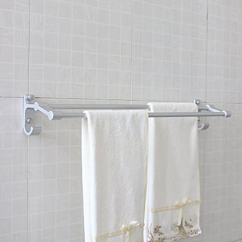 Magic stick towel rack sucker type powerful traceless three pole two hook towel rack free punching towel rod hanger 66cm 1
