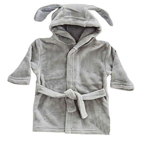 Baby Dressing Gown/Infant Fleece Robe with Hood & Bunny Ears - Boys or Girls