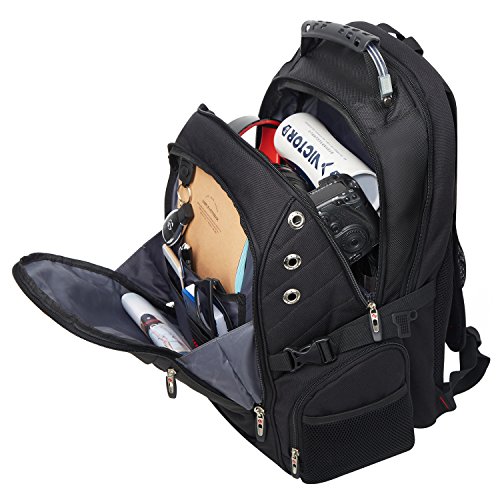 Soarpop BB4348MBK Laptop Rucksack mit F  chern Geeignet f  r bis zu 15 6 Zoll Schwarz