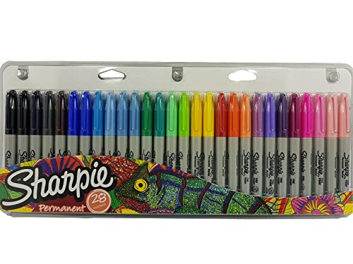 NEW Sharpie 28 Pack Fine Permanent Markers. Limited Edition Set