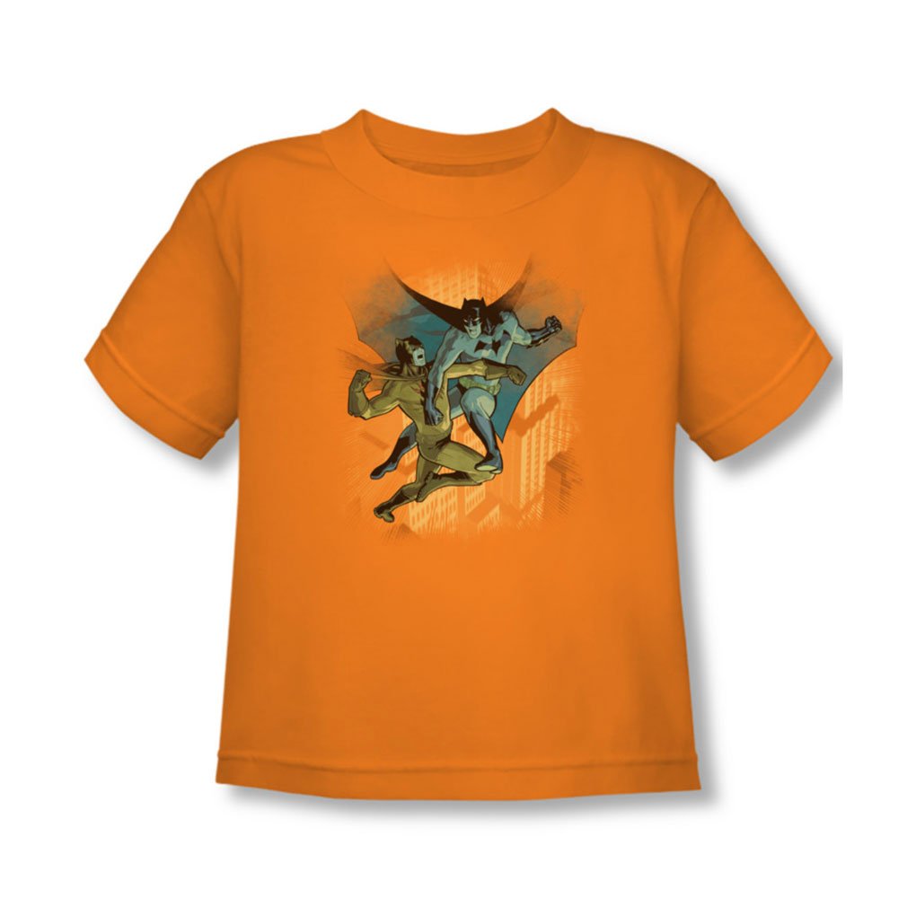 Batman-Vs-Catman-Kleinkind-T-Shirt-in-Orange-2T-Orange