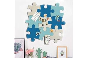 MCLEULLA Cork Board Tiles, Felt Bulletin Board Wall Puzzle Shape Pin Board w/Self Adhesive to Keep Memories Photos Memos Display Board Pads Pictures Drawing Goals Notes Home School Wall Decoration