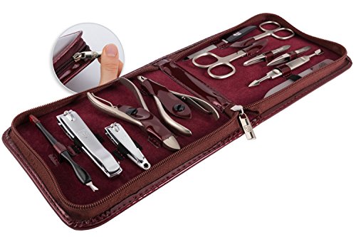 Drei Schwerter | Exklusives 12-teiliges Maniküre – Pediküre – Nagelpflege-Set / Etui | Qualität – Made in Solingen (000583) - 3