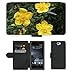 Produktbild PU Leder Wallet Case Folio Schutzhülle // M00290742 Hypericum Johanniskraut Gelb // HTC One A9 (Not Fit M9)