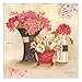 Produktbild LKYH Dekoration Malerei Druck Leinwand Wandkunst Bild Platz Poster Öl Ungerahmt Zeichnungen Rote Blumen Vase-Rahmenlos