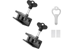 DURDIIY 2 Piezas Cerradura de seguridad para ventana corredera Cierre Ventana Corredera Ajustable Cerradura puerta corredera aluminio Cerradura Ventana Corredera para seguridad niños, antirrobo