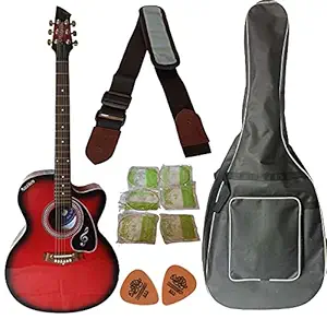 Musical Works Guitar, 40 Inch Cutaway, 038O with Bag, Strings, Pick and Strap,