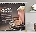 Produktbild HiExotic Duschvorhang Whimsy Movie Theater Shower Curtain Sets Old Fashion Entertainment Objects Related to Cinema Film Reel Motion Picture, Cloth Non-Toxic Waterproof Decor,Multicolor,60X72In