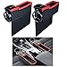 Produktbild Console Side Pocket - Car Slash Pockets PU Leather Catcher Car Seat Organiser with Coin & Cup Holder in Luxury Design, Car Organizer Driver's Side (Left and Right)