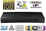 SAMSUNG BD-J5900 NEW CURVED DESIGN - 2D/3D - Built-in WI-FI - Multi Zone A/B/C & Region Code Free DVD 012345678 PAL/NTSC Blu Ray Player. Divx MP4 AVI MKV. 100~240V 50/60Hz (Free HDMi Cable)