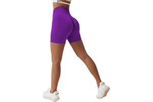 Arkim Sport Shorts Damen, Scrunch Butt High Waisted Kurze Sporthose Damen, Push Up Booty Nahtlos Biker Yoga Leggings Fitness Gym Shorts