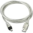 BRAVECOW USB to Firewire IEEE 1394 4 Pin Male Data Cable 1.5M Adapter Cord Cable Camcorder to Edit PC For Mini DV Digital Video Cameras