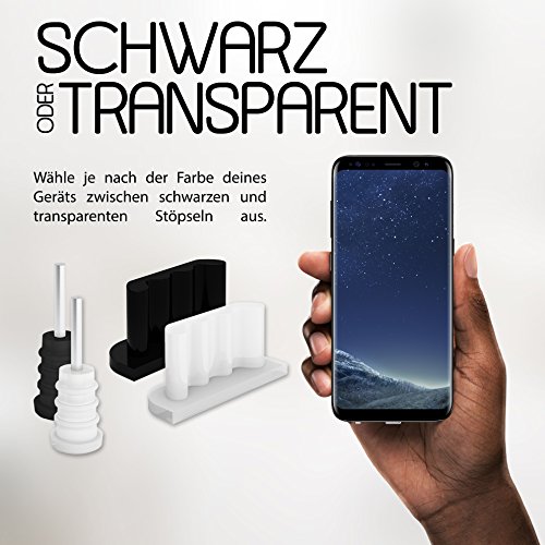 10x Staubschutz StÃ¶psel Smartphone by innoGadgets | Staubstecker, Schutz fÃ¼r Android Micro-USB Anschluss - Samsung Galaxy S7 | Silikon StaubstÃ¶psel | Transparent
