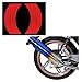 Produktbild Rot 18 " Motorrad Roller Rad Rand Streifen Reflektierende Abziehbild Aufkleber Reifen Band für Yamaha Honda KTM Suzuki Kawasaki Aprilia