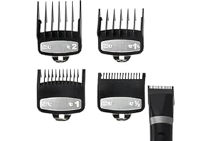 Juguta 4 cabezales de recortadora, peines deslizantes para máquina de cortar, peine de límite, repuesto para cabezal de corte de pelo, 6 mm, 4,5 mm, 3 mm y 1,5 mm para cortapelos estándar para Wahl