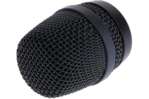 Unknow N Brand Griglia di ricambio per microfono, rete in acciaio temprato, dimensioni filettatura standard, nero